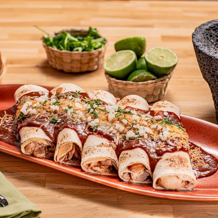 Chicken Enchiladas with Mole Gravy Chicken Enchiladas with Mole Gravy